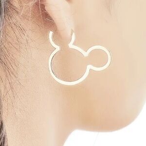 Silver Mickey Mouse Head Earrings. New.